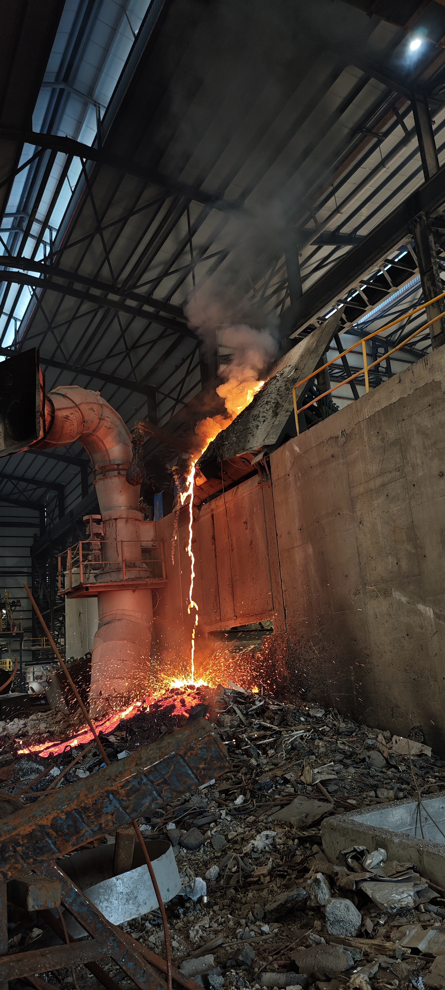 Cast iron billets ready for rolling at Sabaeek